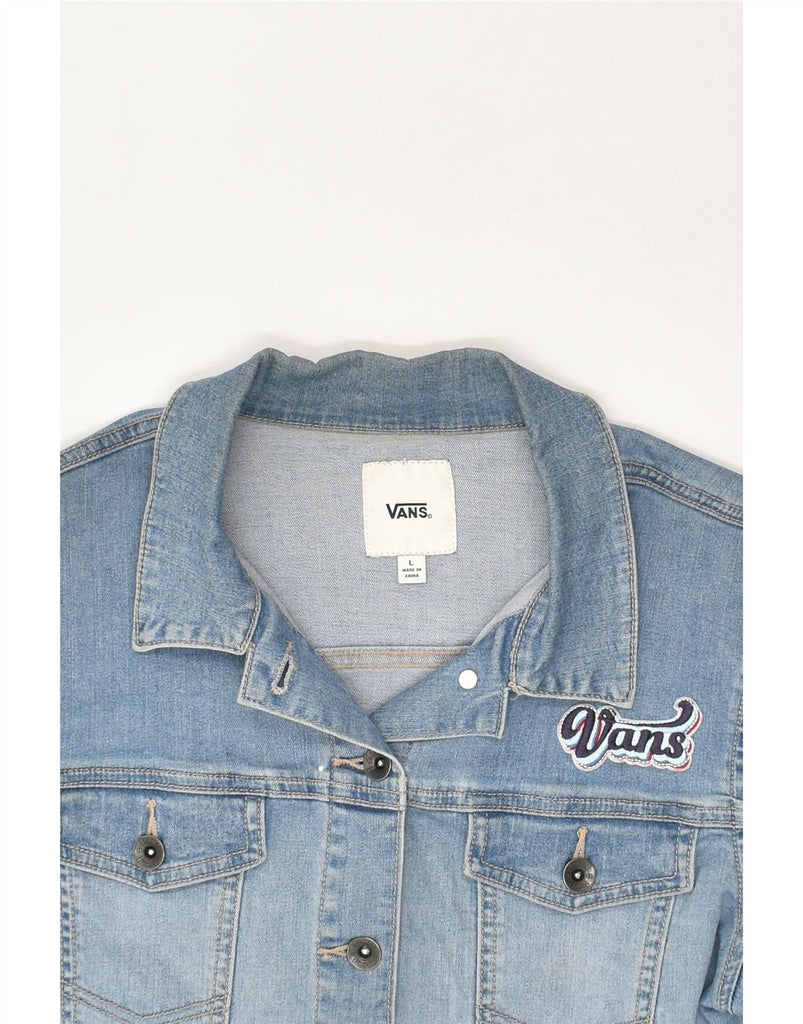 VANS Girls Denim Jacket 14-15 Years Large Blue Cotton | Vintage Vans | Thrift | Second-Hand Vans | Used Clothing | Messina Hembry 