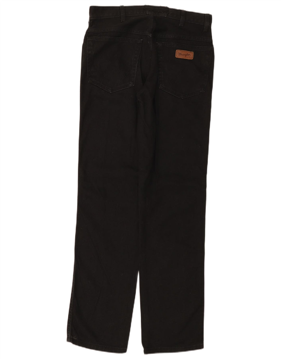 Wrangler Mens Straight Jeans W30 L32 Black Cotton