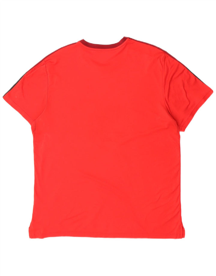 Nike Mens T-Shirt Top XL Red Colourblock Polyester