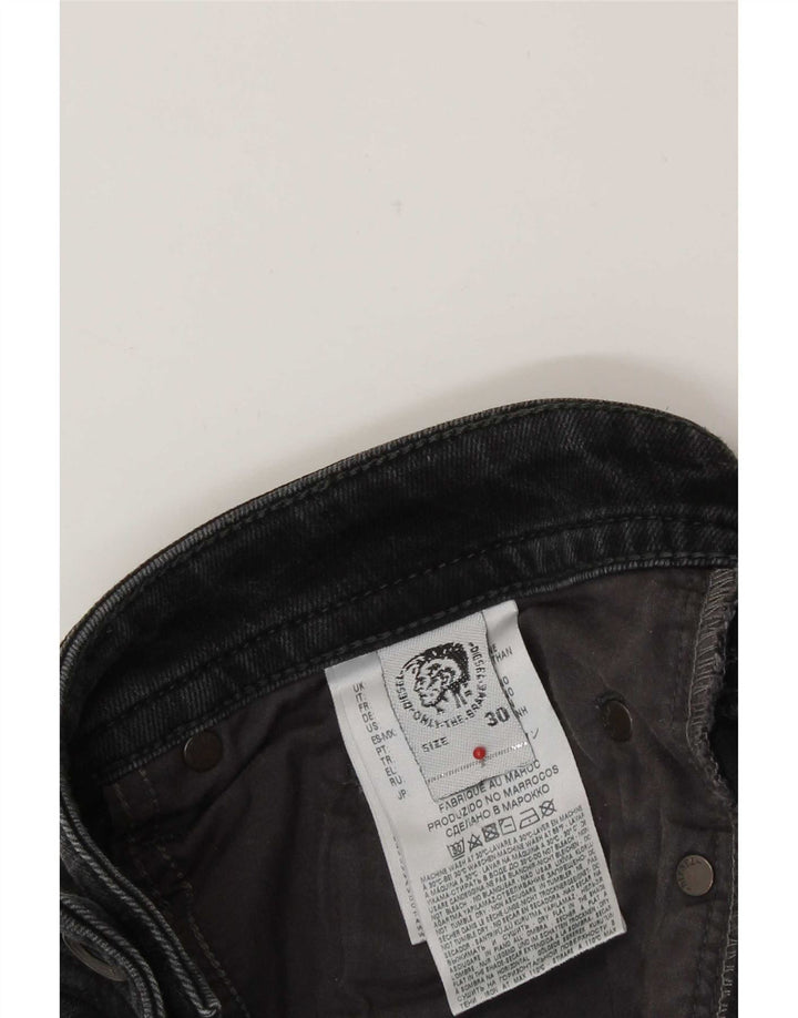 Diesel Mens Slim Jeans W30 L31 Black Cotton