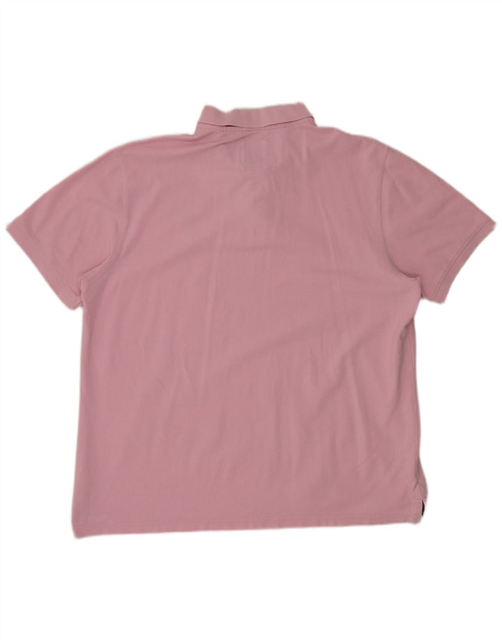 CREW CLOTHING Mens Polo Shirt 2XL Pink Cotton