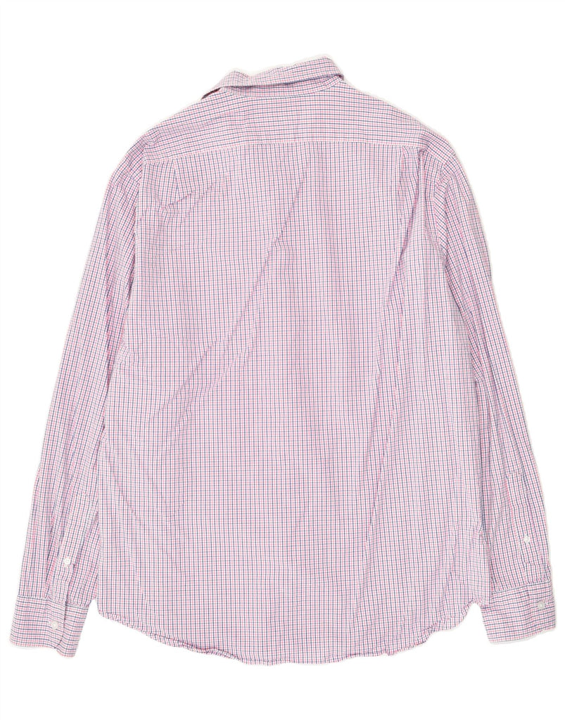 J. CREW Mens Flex Washed Classic Fit Shirt Large Pink Check Cotton | Vintage J. Crew | Thrift | Second-Hand J. Crew | Used Clothing | Messina Hembry 