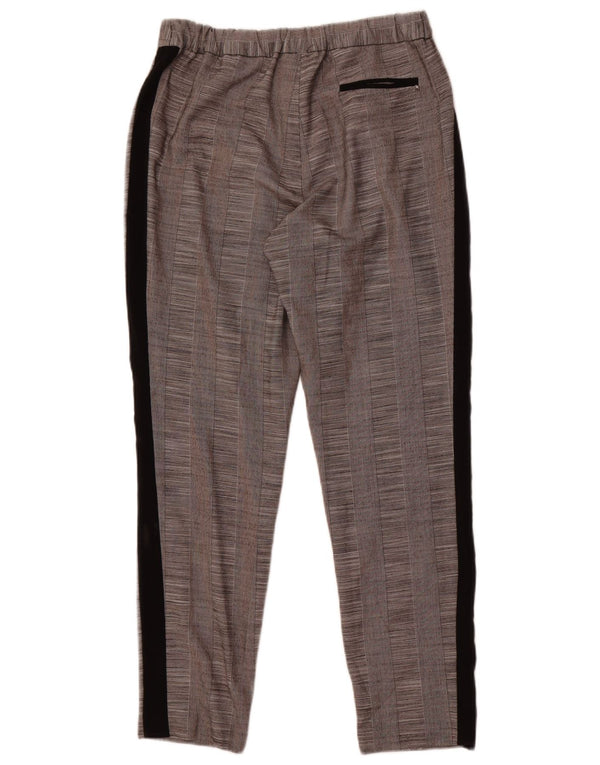 Topshop Womens Abstract Pattern Casual Trousers UK 10 Small W28 L28 Grey