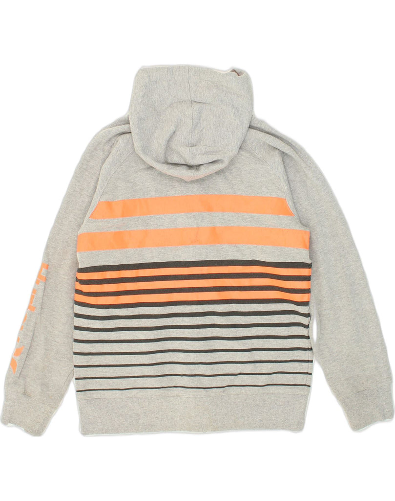 HURLEY Girls Zip Hoodie Sweater 15-16 Years XL Grey Striped Cotton | Vintage Hurley | Thrift | Second-Hand Hurley | Used Clothing | Messina Hembry 