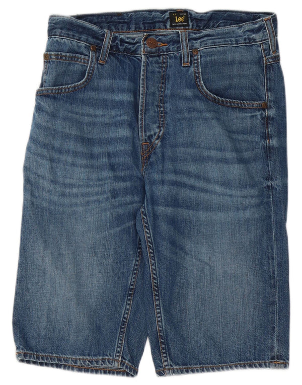 Lee Mens 5 Pocket Short Denim Shorts W28 Small Blue Cotton