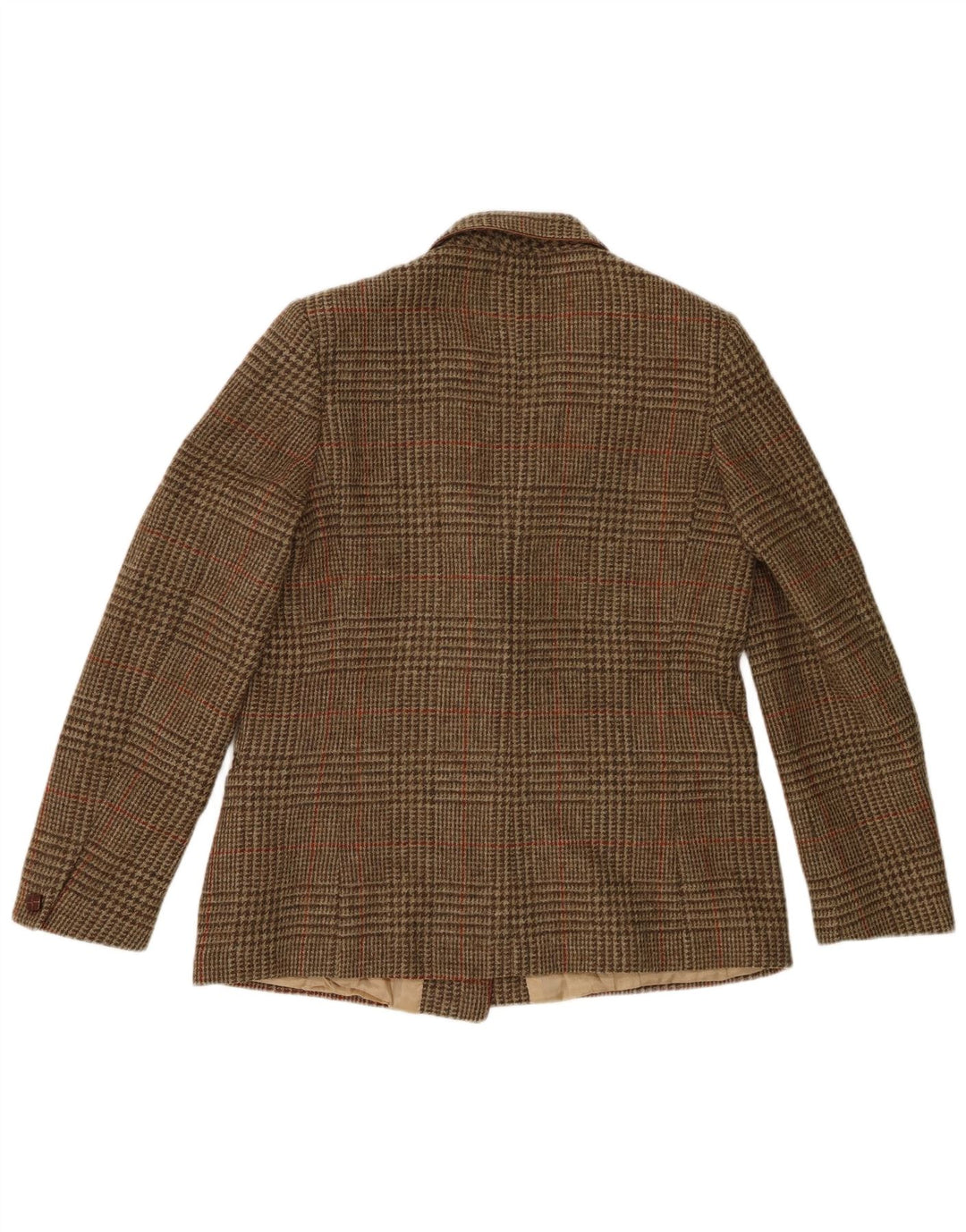 Brora Womens Double Breasted Blazer Jacket UK 14 Medium Brown Houndstooth