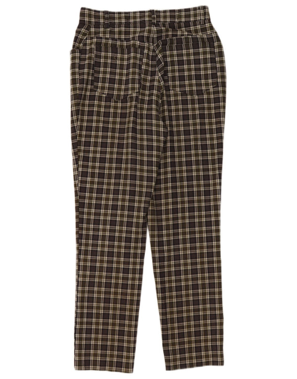 Hennes Womens Slim Casual Trousers EU 38 Medium W28 L28 Green Check