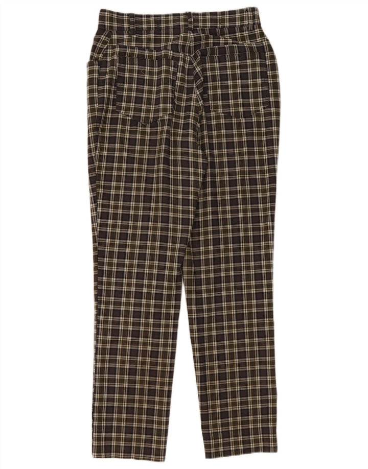 Hennes Womens Slim Casual Trousers EU 38 Medium W28 L28 Green Check