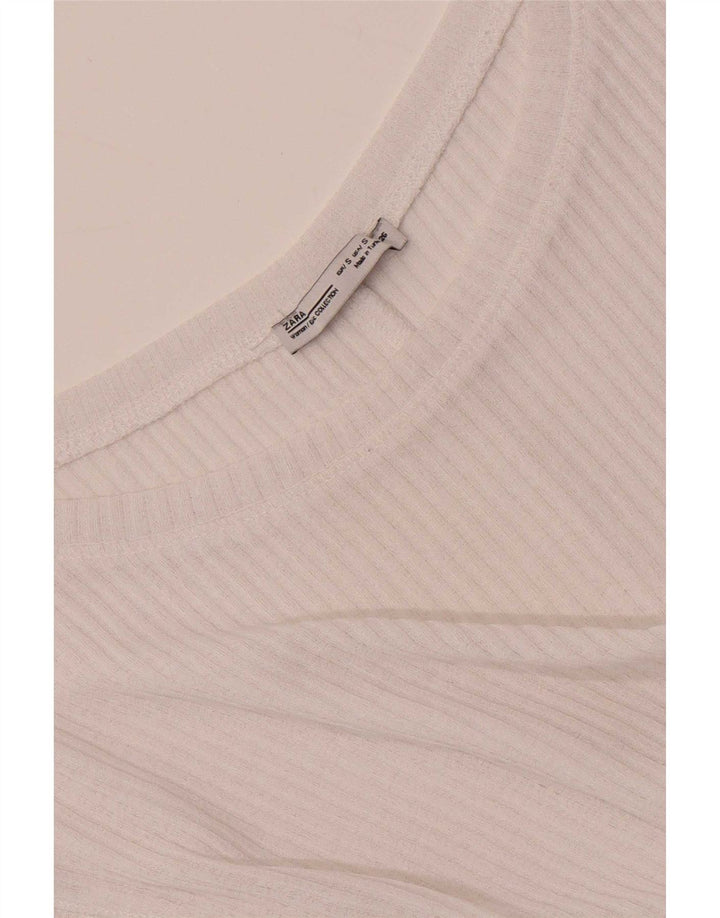 Zara Womens Oversized Vest Top UK 10 Small White