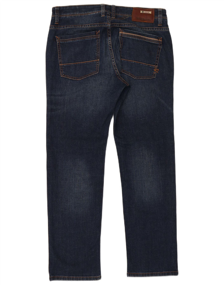 Camel Active Mens Hudson Straight Jeans W34 L30 Navy Blue Cotton