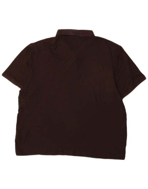 CALVIN KLEIN Mens Polo Shirt XL Black Cotton