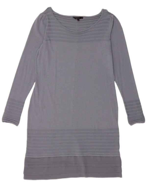 Coast Womens Long Sleeve Jumper Dress UK 16 Large Blue Striped Polyamide