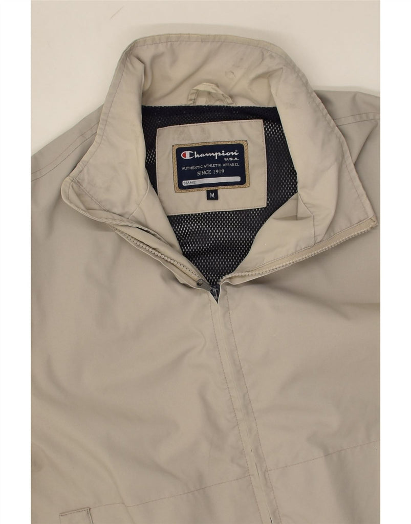 CHAMPION Mens Bomber Jacket UK 38 Medium Grey Polyamide | Vintage Champion | Thrift | Second-Hand Champion | Used Clothing | Messina Hembry 