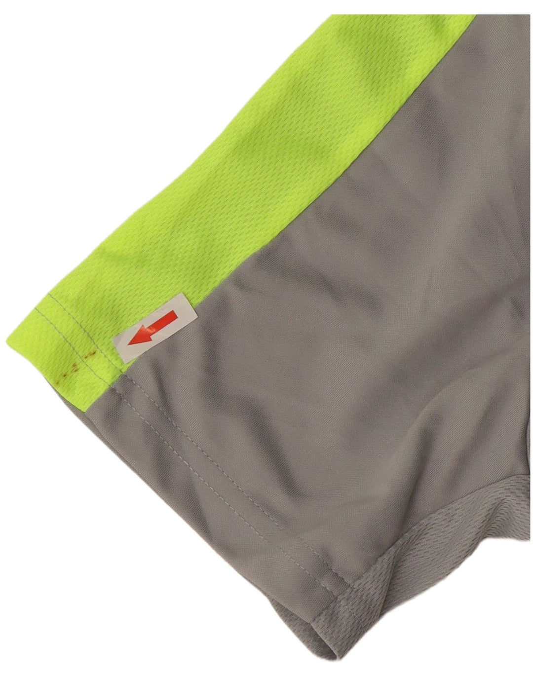 Nike Mens Dri Fit Slim Fit T-Shirt Top Large Grey Colourblock Polyester