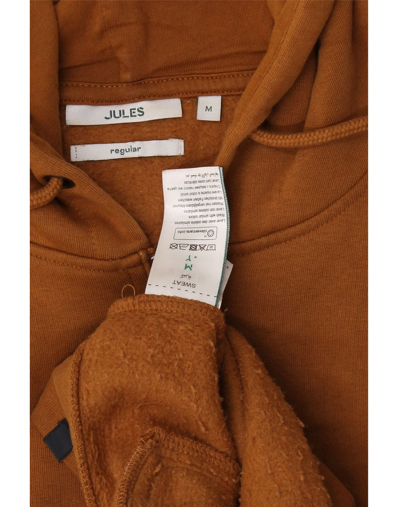 JULES Mens Regular Fit Zip Hoodie Sweater Medium Brown Cotton Vintage Jules and Second-Hand Jules from Messina Hembry 