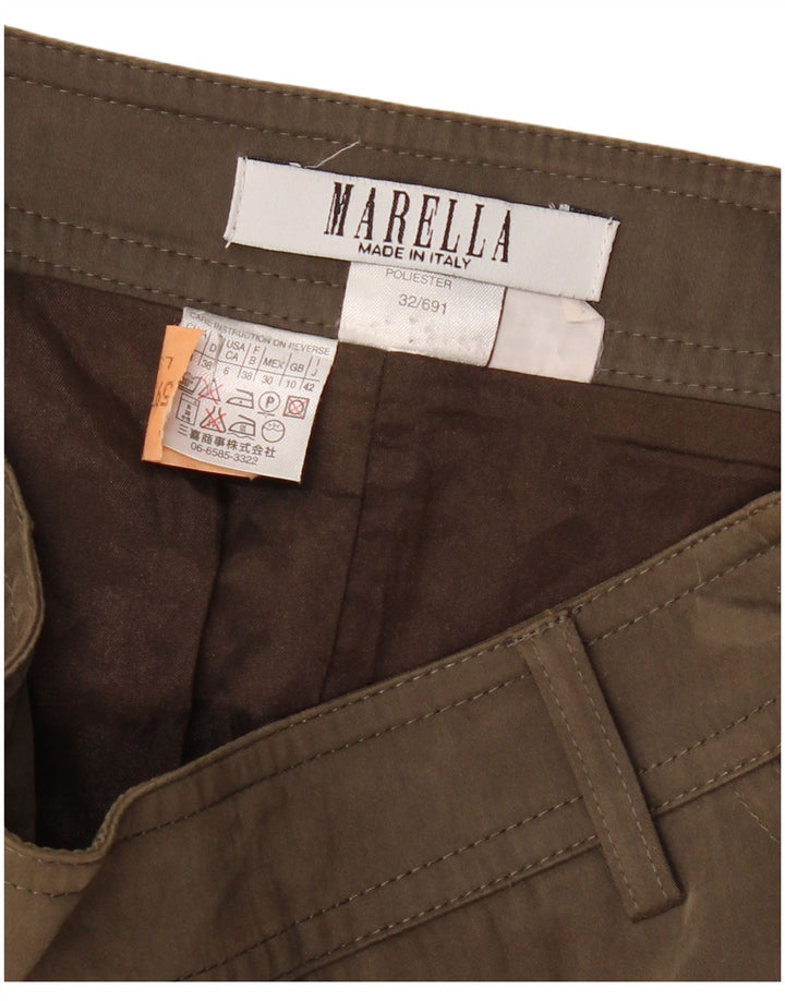MARELLA Womens Cargo Skirt UK 10 Small W30 Brown Polyester