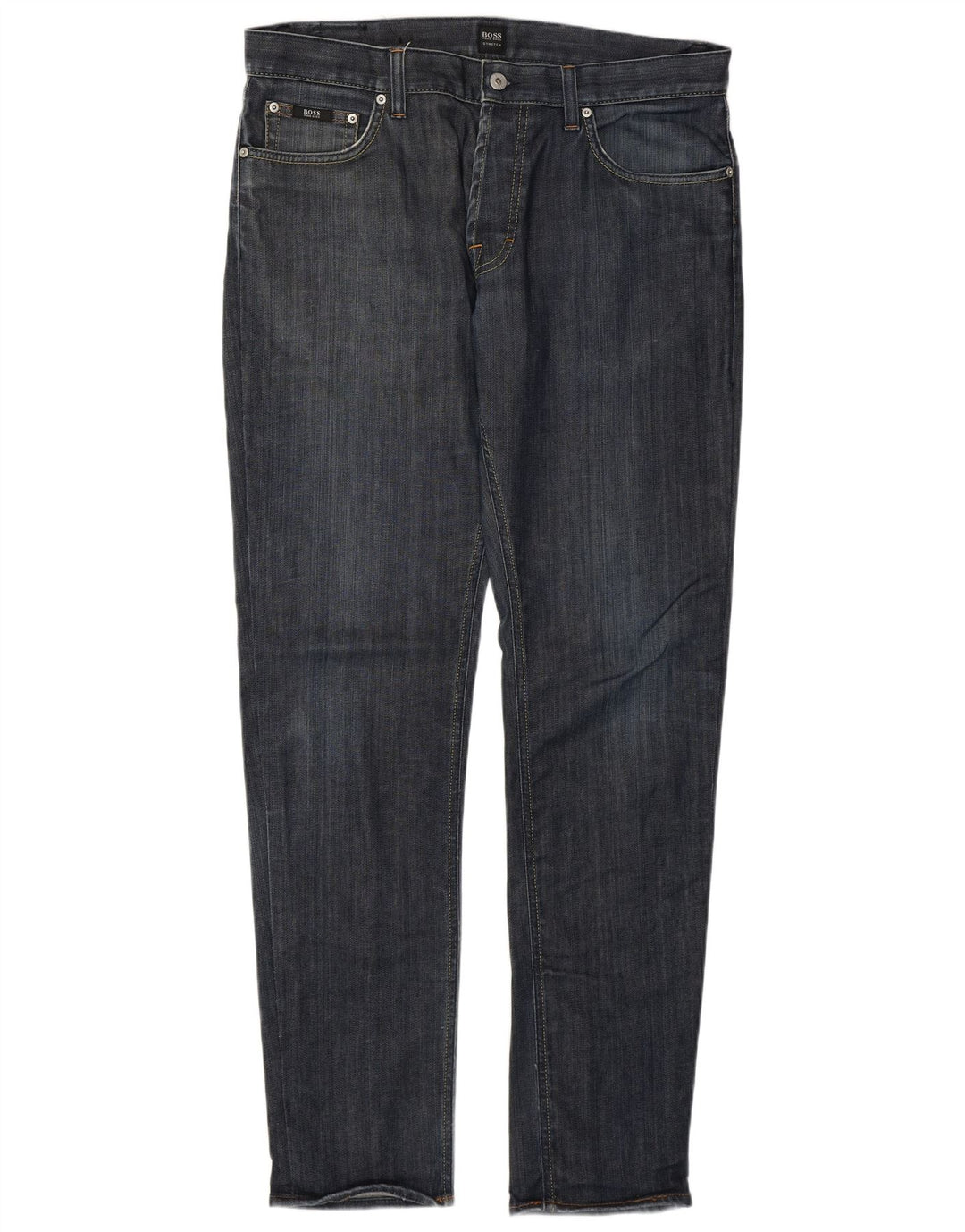 Hugo Boss Mens Slim Jeans W35 L34 Blue Cotton