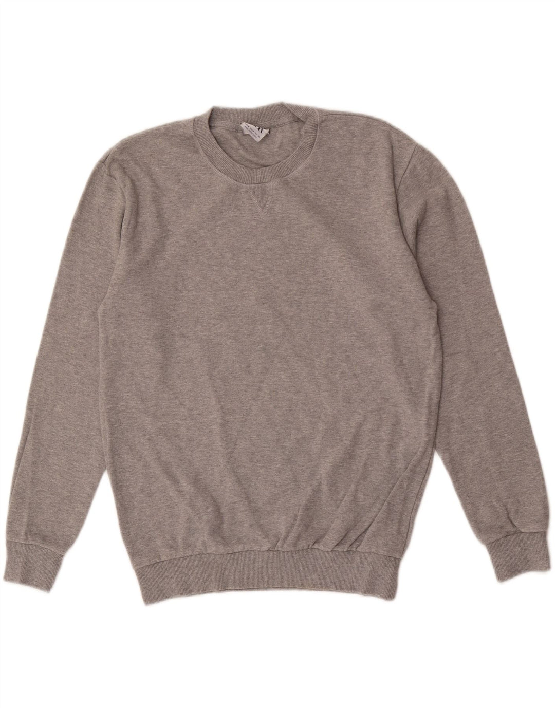 Zara Mens Crew Neck Jumper Sweater Medium Grey Flecked
