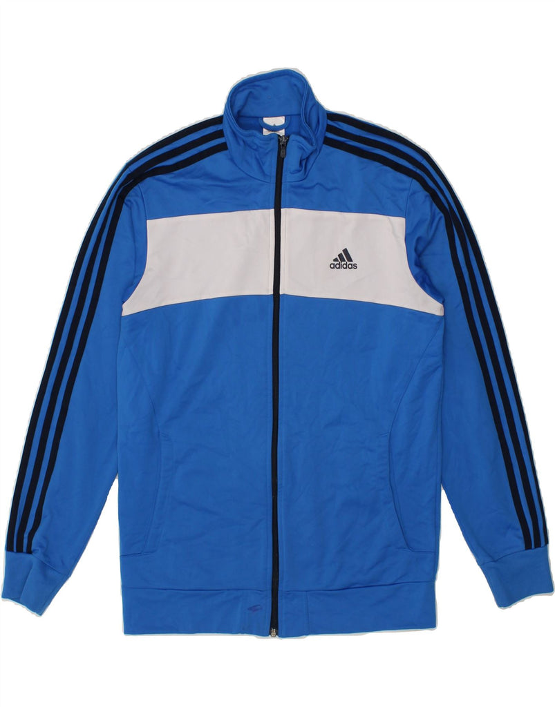 ADIDAS Mens Tracksuit Top Jacket UK 40/42 Medium Blue Colourblock Vintage Adidas and Second-Hand Adidas from Messina Hembry 
