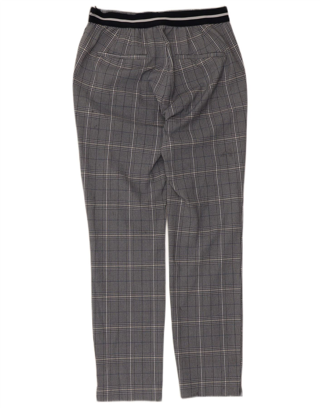 Zara Womens Slim Suit Trousers Medium W30 L27 Grey Check Polyester