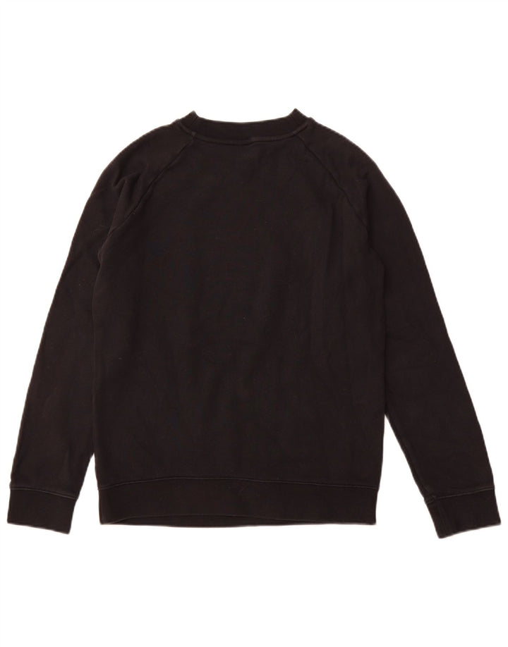 ADIDAS Womens Graphic Sweatshirt Jumper UK 10 Small Black Cotton