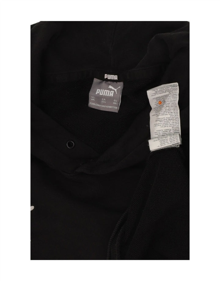 PUMA Mens Hoodie Jumper 2XL Black Cotton