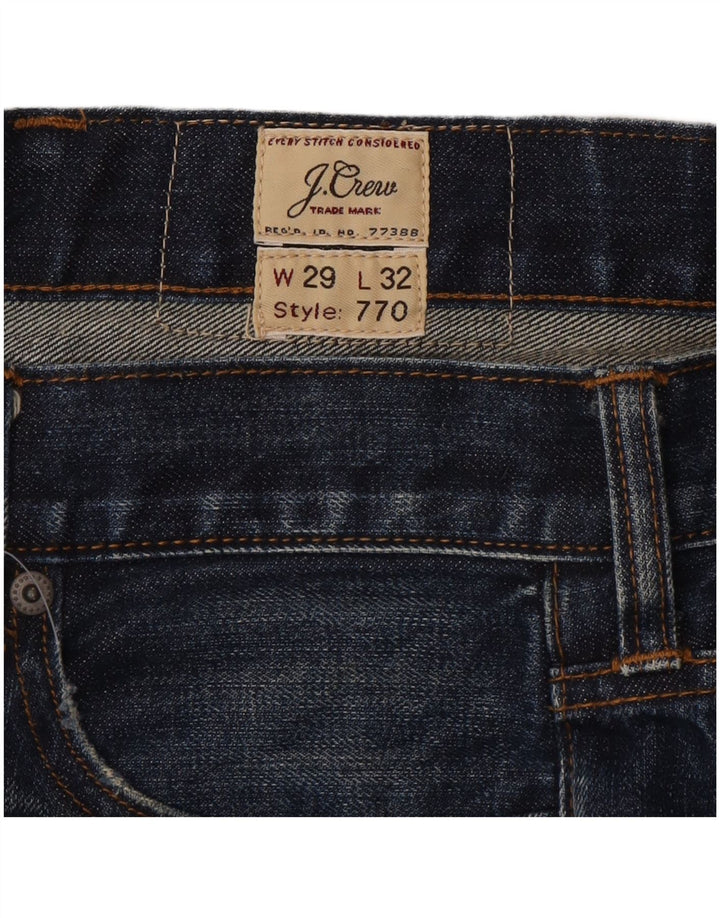 J. Crew Mens 770 Straight Jeans W29 L32 Navy Blue Cotton