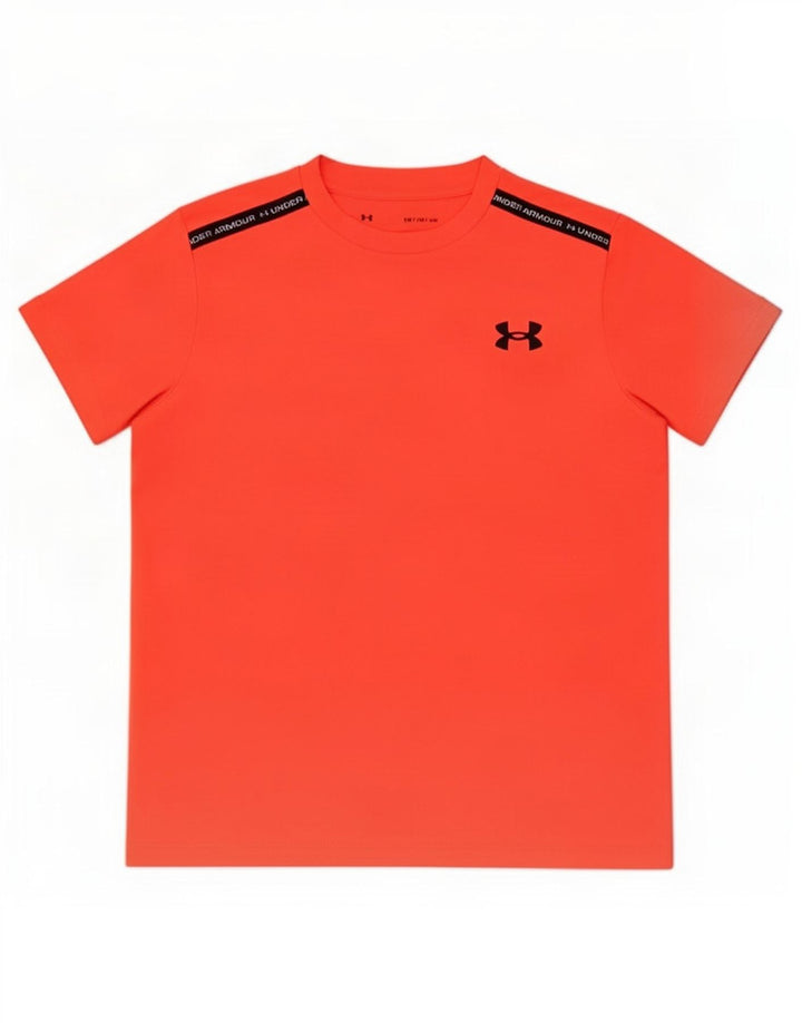 Under Armour Boys Graphic T-Shirt Top 9-10 Years Medium Orange Colourblock