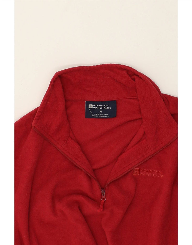 MOUNTAIN WAREHOUSE Mens Zip Neck Fleece Jumper Medium Red Polyester | Vintage Mountain Warehouse | Thrift | Second-Hand Mountain Warehouse | Used Clothing | Messina Hembry 