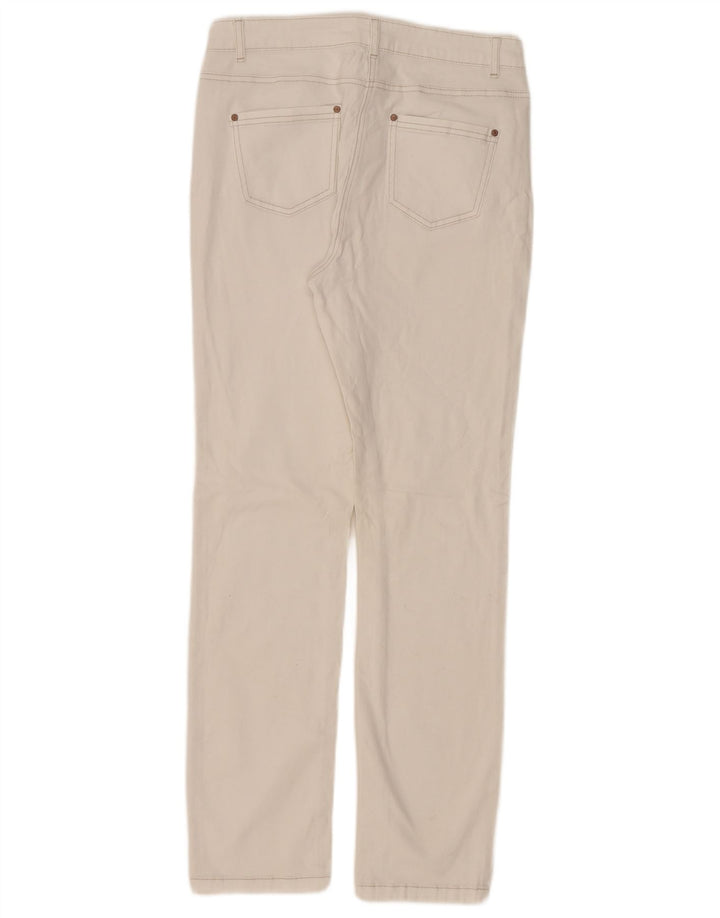 M&Co Womens Slim Jeans UK 10 Small W30 L30 White Cotton