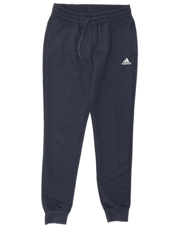 Adidas Womens Tracksuit Trousers Joggers UK 8/10 Small Navy Blue Polyester