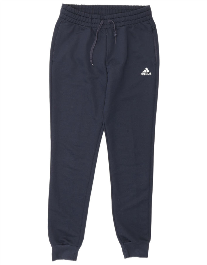 Adidas Womens Tracksuit Trousers Joggers UK 8/10 Small Navy Blue Polyester