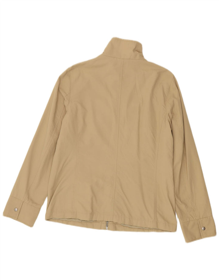 Benetton Womens Utility Jacket UK 14 Medium Beige Polyamide