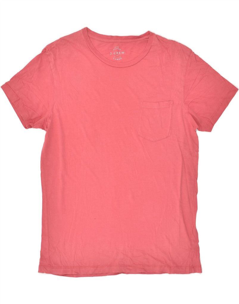 J. CREW Mens T-Shirt Top Large Pink Cotton | Vintage J. Crew | Thrift | Second-Hand J. Crew | Used Clothing | Messina Hembry 