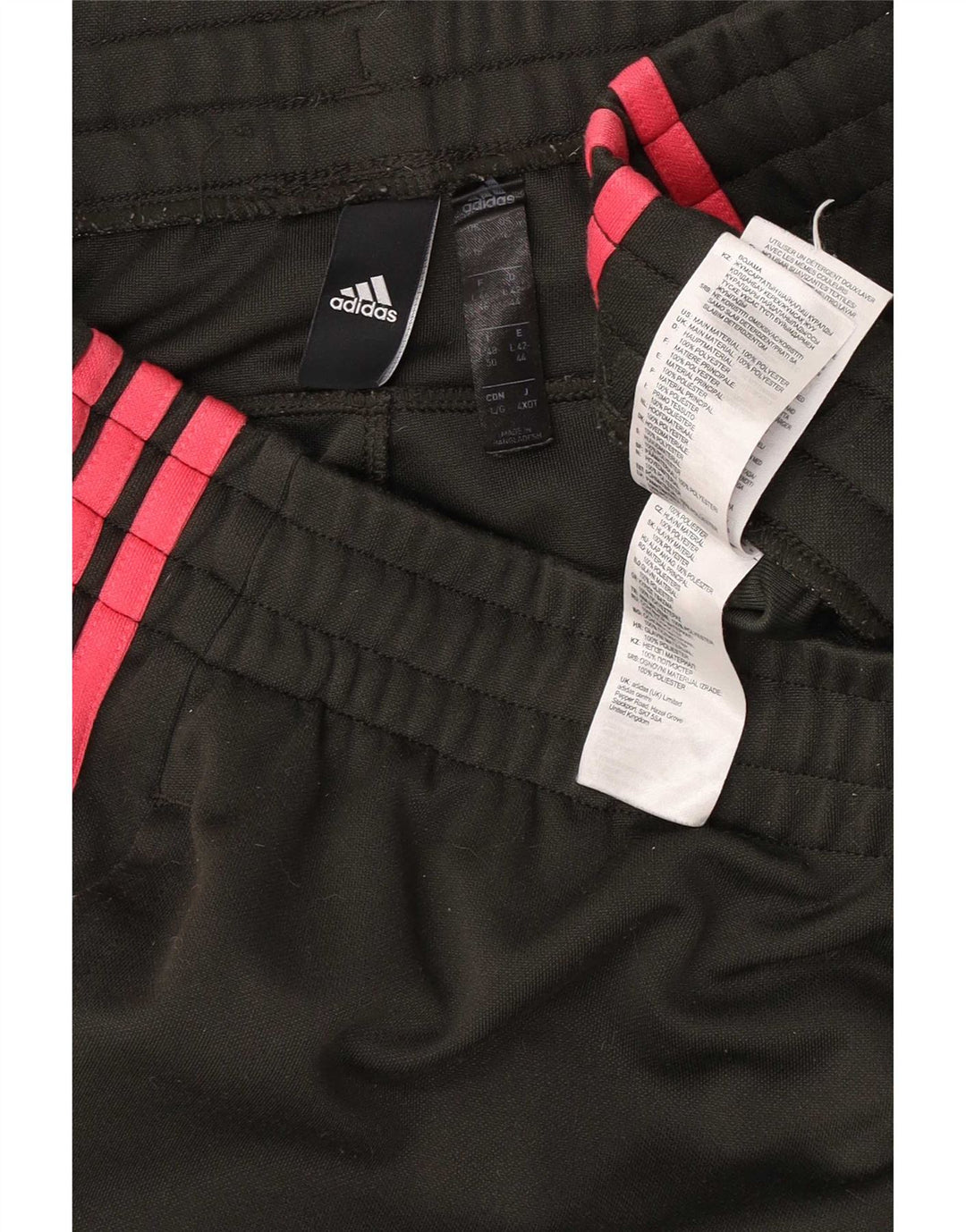 Adidas Womens Tracksuit Trousers UK 16/18 Large Black Polyester