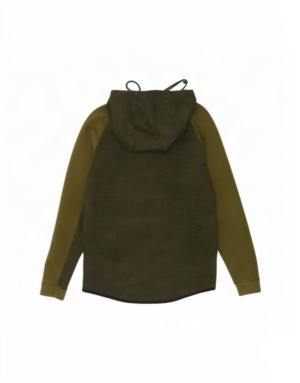Nike Mens Zip Hoodie Sweater Medium Khaki Camouflage Cotton