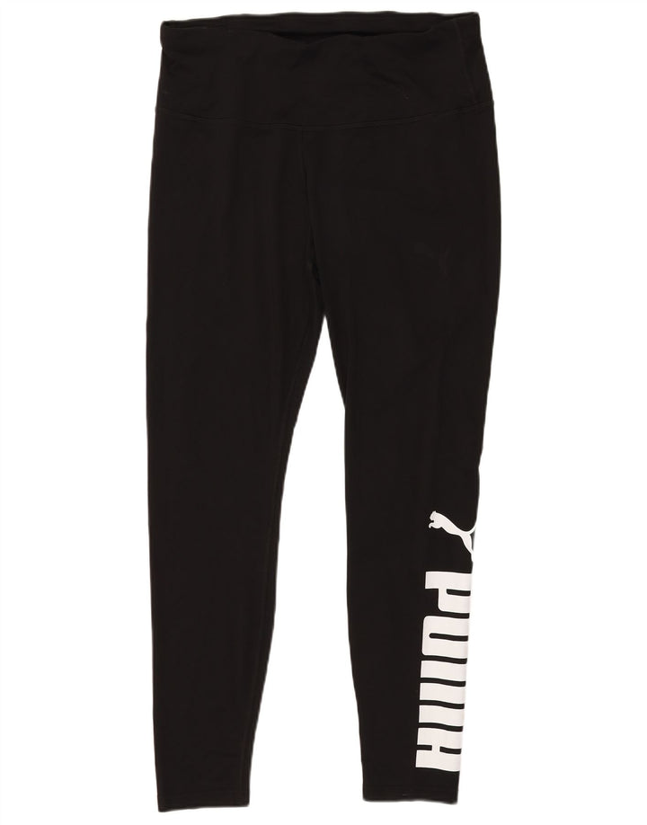 Puma Womens Graphic Leggings UK 18 XL Black Polyester