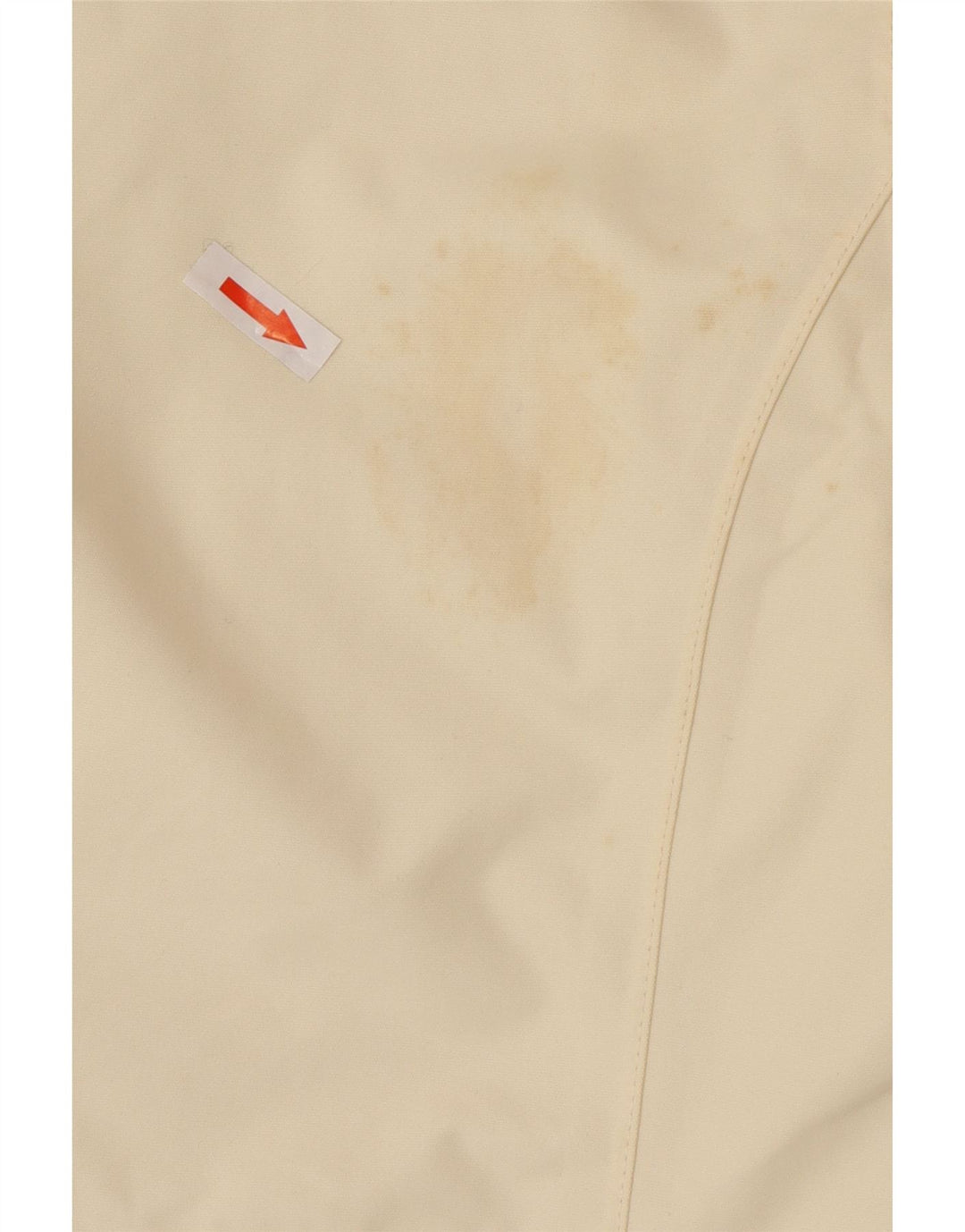 Lands End Womens Oversized Windbreaker Jacket UK 10 Small Off White Nylon