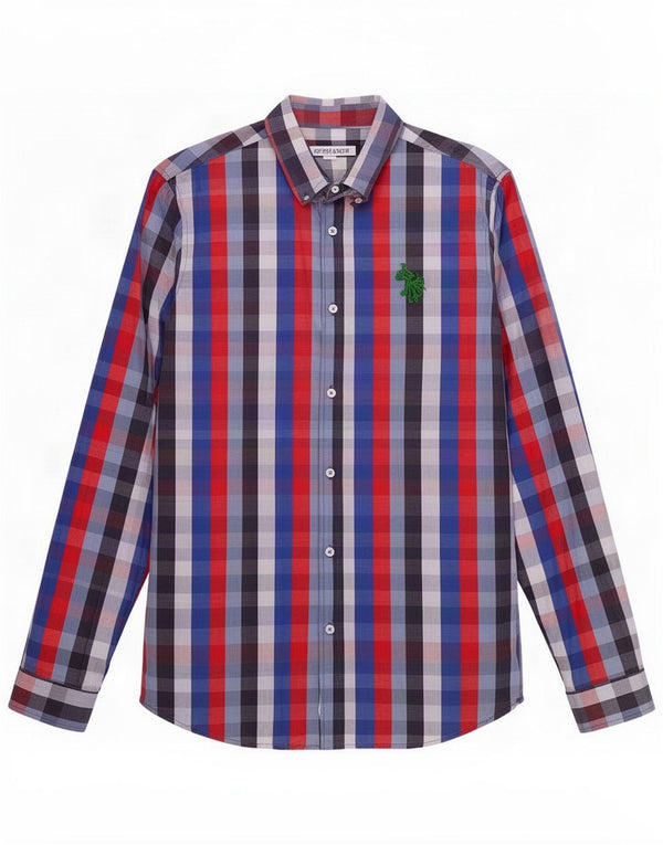 U.S. Polo Assn. Mens Shirt Medium Multicoloured Gingham Cotton