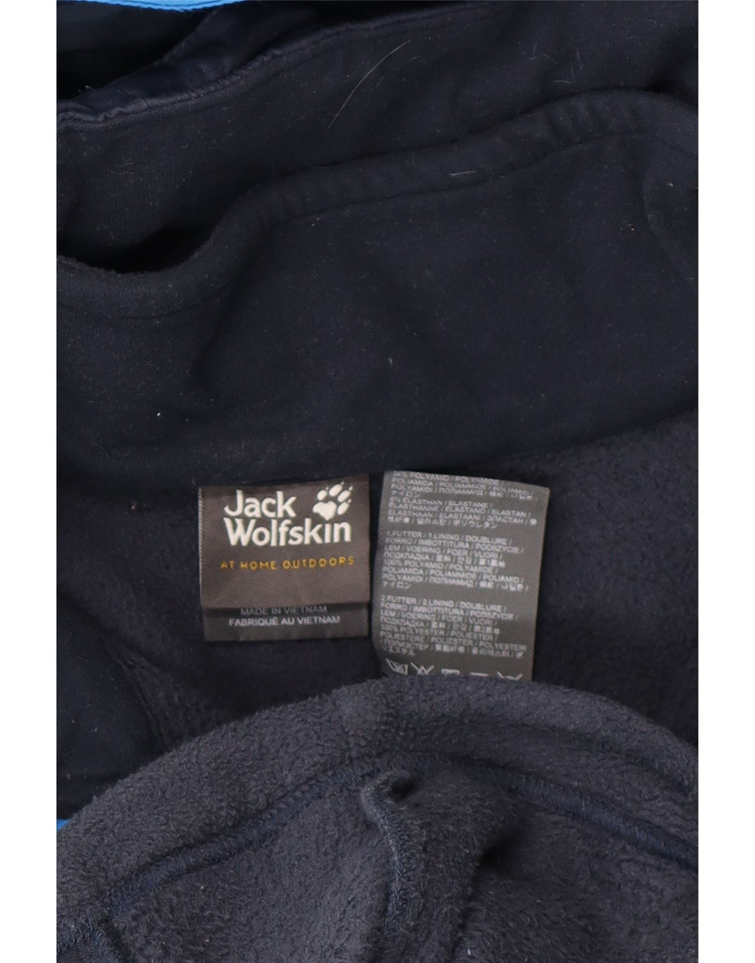 Jack Wolfskin Mens Hooded Rain Jacket UK 40 Large Blue Polyamide