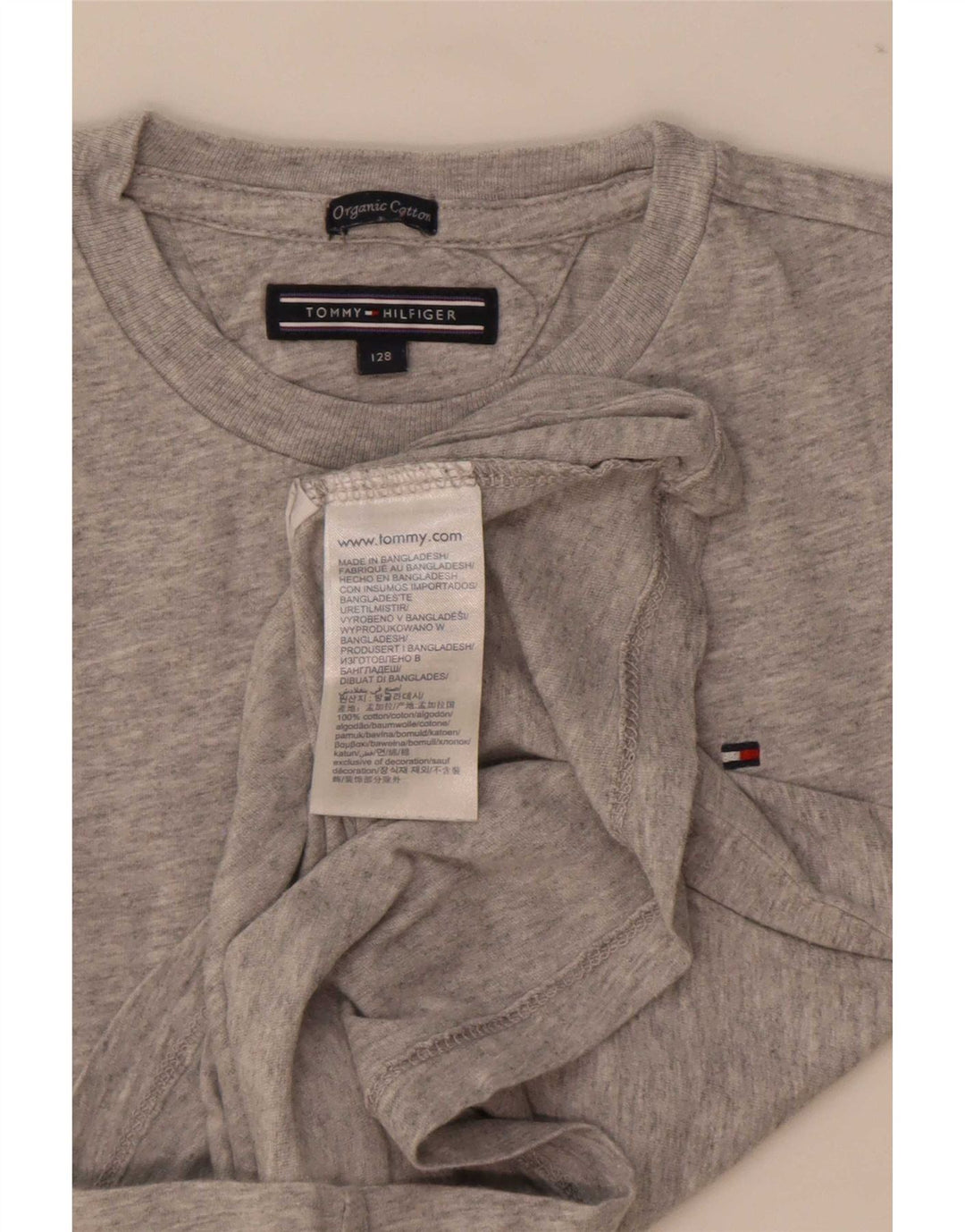Tommy Hilfiger Boys T-Shirt Top 7-8 Years Grey