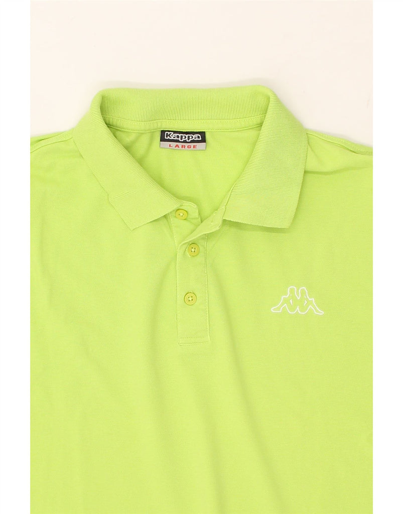 KAPPA Mens Polo Shirt Large Green Cotton | Vintage Kappa | Thrift | Second-Hand Kappa | Used Clothing | Messina Hembry 