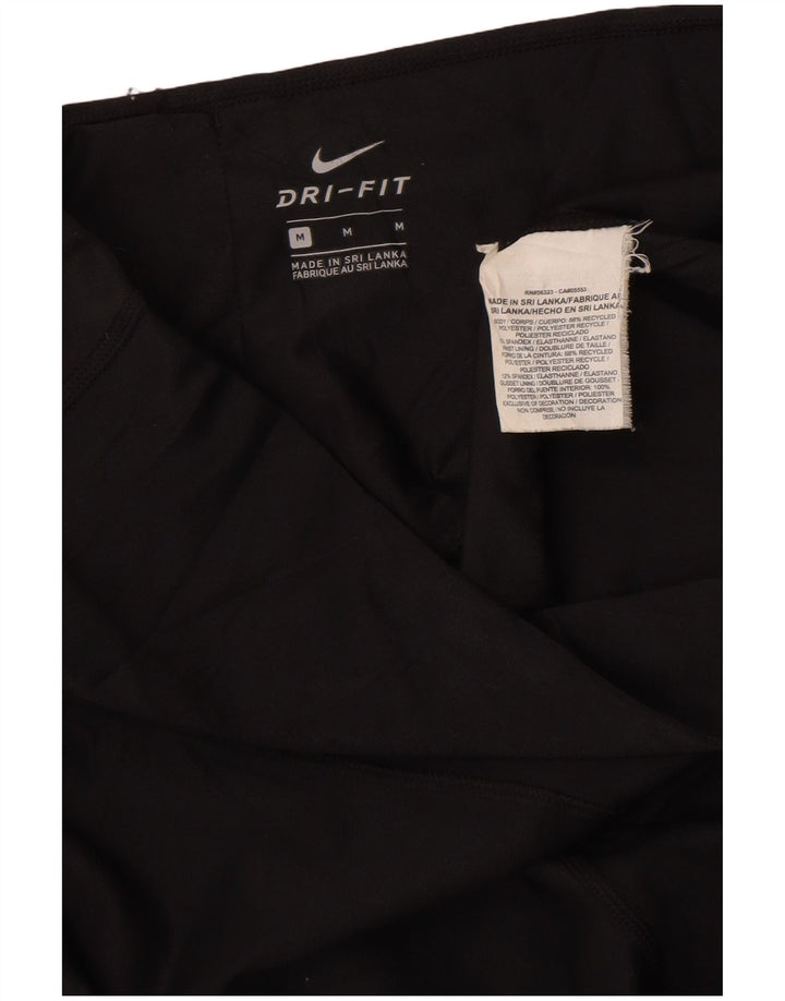 Nike Womens Leggings UK 12 Medium  Black Polyester