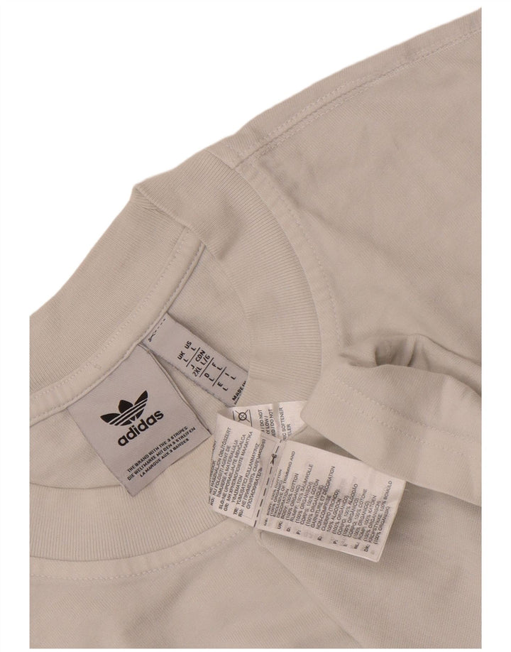 Adidas Mens T-Shirt Top Large White Cotton