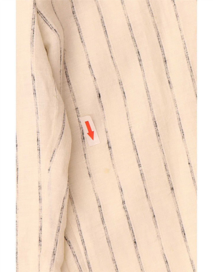 Marks & Spencer Womens Casual Trousers UK 12 Medium W32 L33 Off White