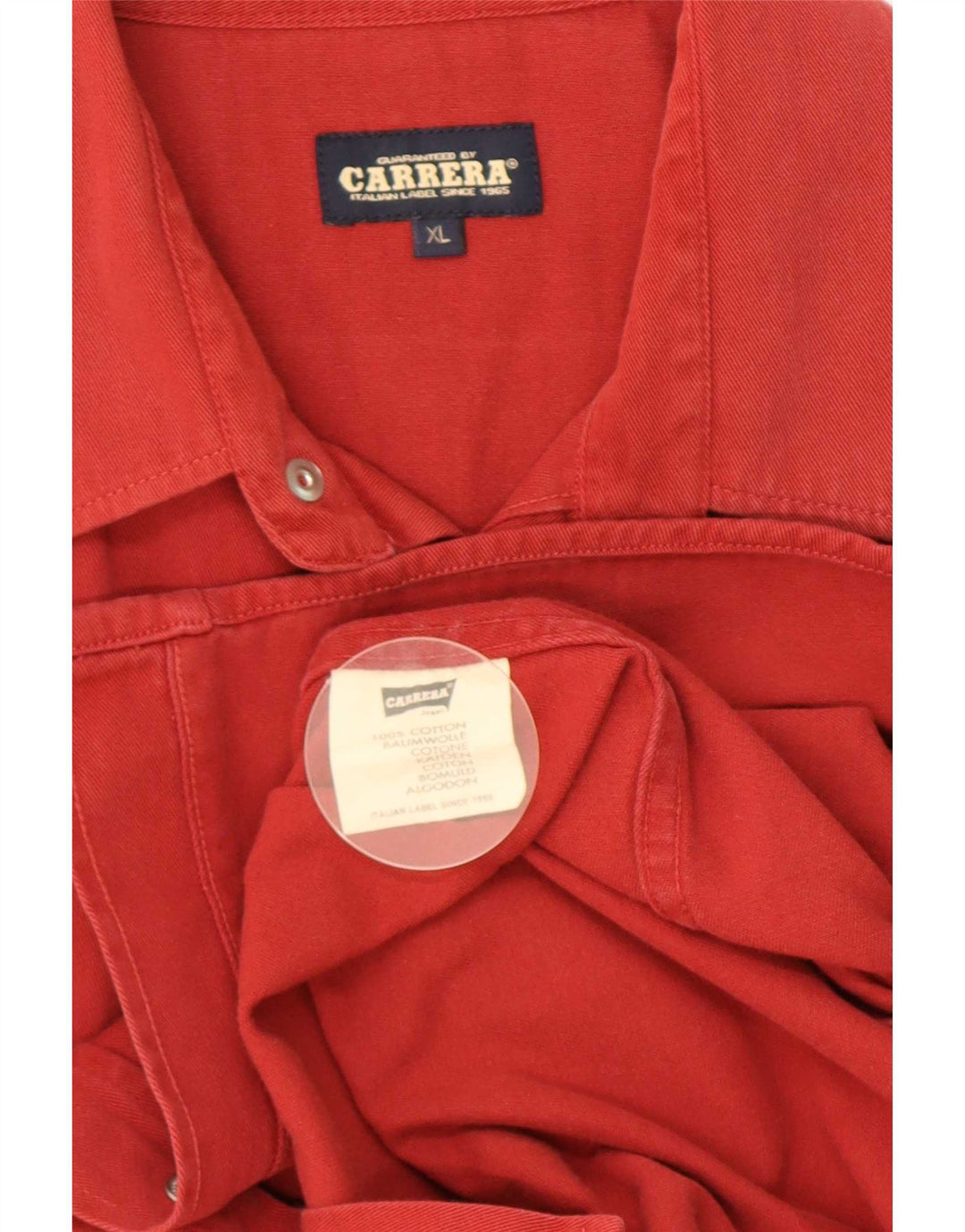 Carrera Mens Shirt XL Red Cotton