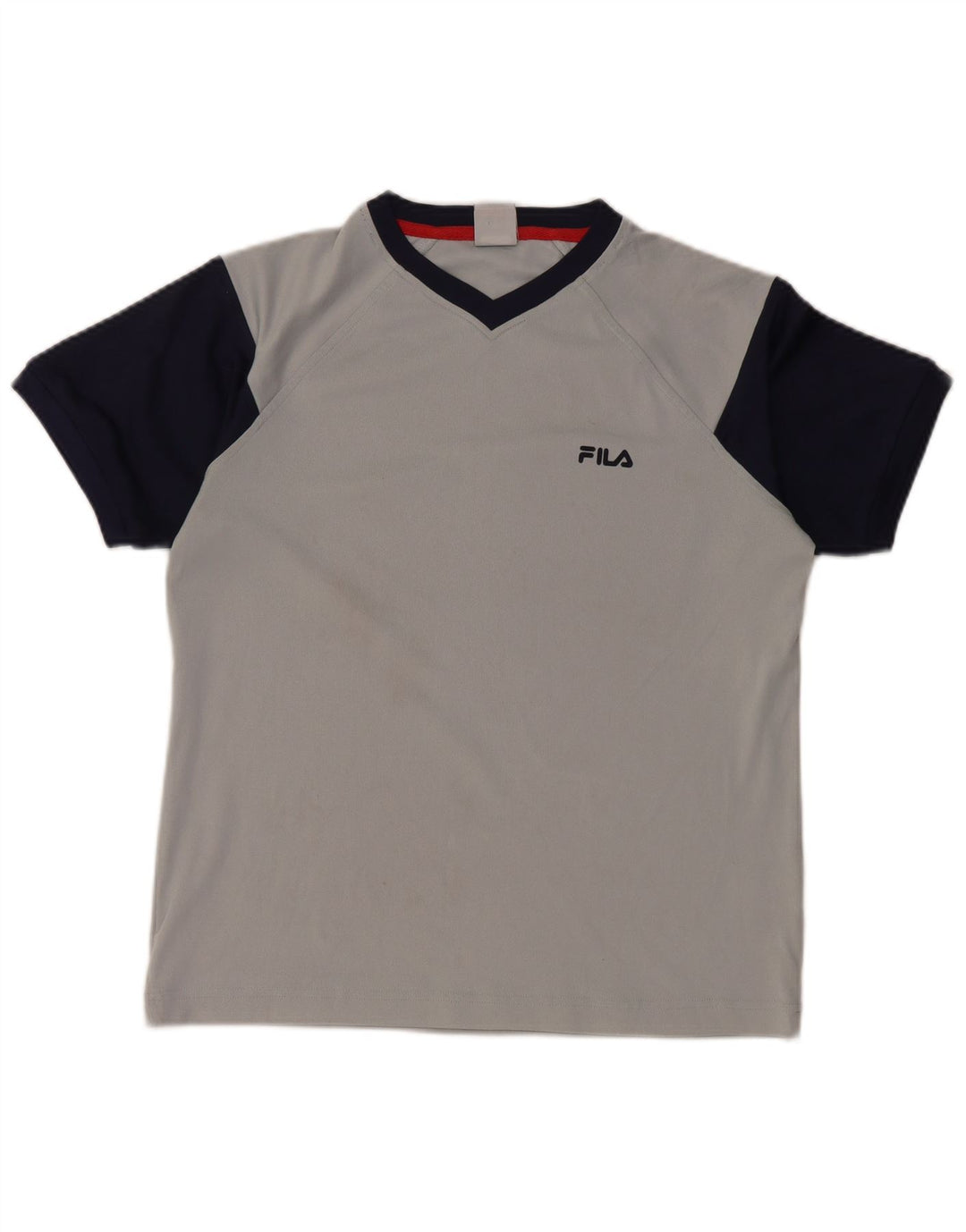 FILA Boys Graphic T-Shirt Top 11-12 Years Medium Grey Colourblock