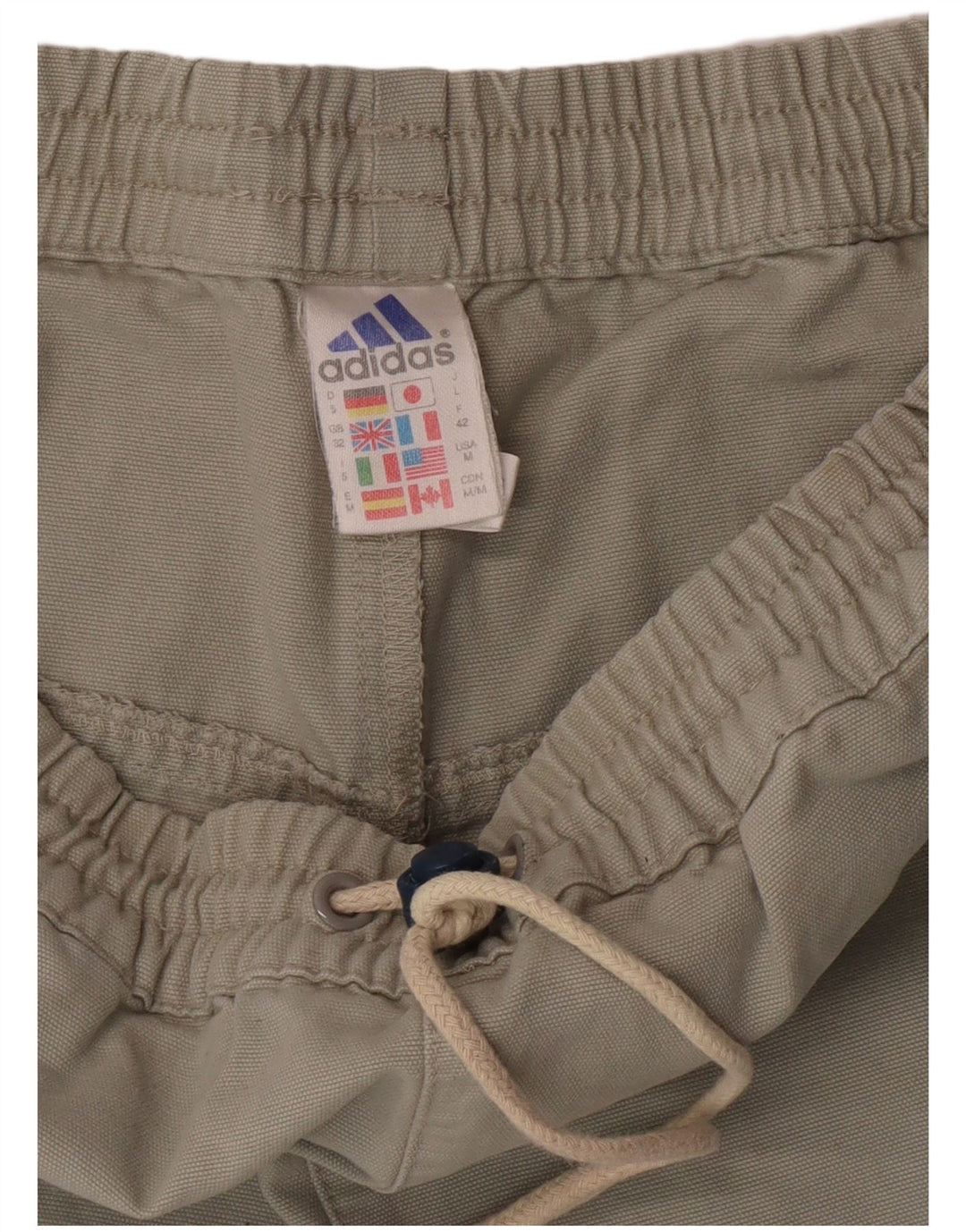 ADIDAS Mens Sport Shorts Medium Khaki Cotton