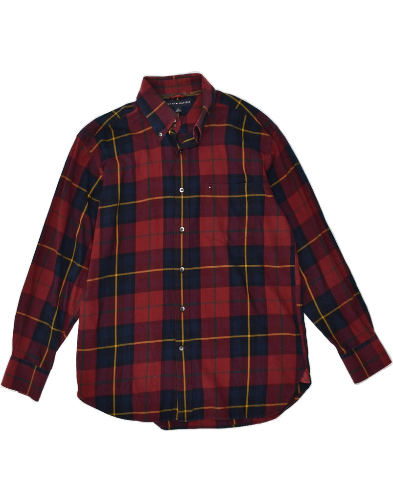 TOMMY HILFIGER Mens Shirt Large Red Check | Vintage Tommy Hilfiger | Thrift | Second-Hand Tommy Hilfiger | Used Clothing | Messina Hembry 