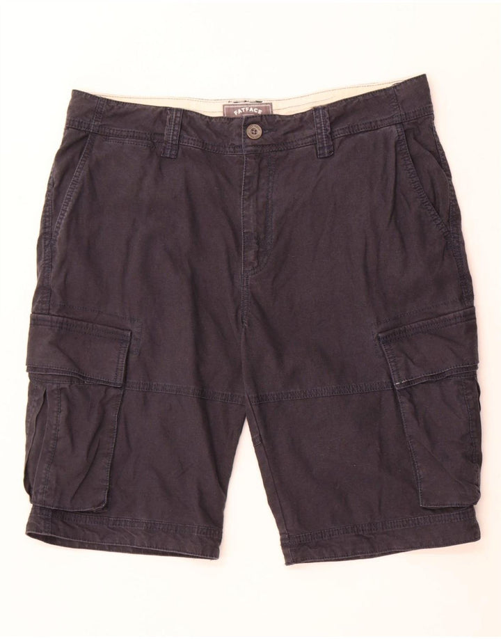 Fat Face Mens Cargo Shorts W36 Large Navy Blue Linen